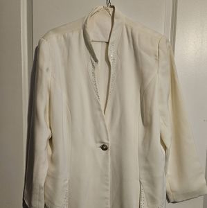 Women's plus size 22 cream two piece suit